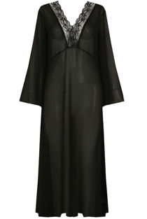 Black Sheer Mesh Maxi Length Tunic