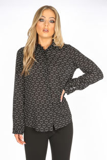 Black Circles Print Shirt
