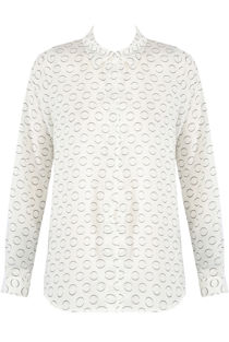 White Circles Print Shirt