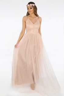 Rose Cami Lace Bodice Maxi Dress