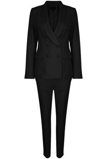 Double Breasted Blazer & Straight Pant Suit