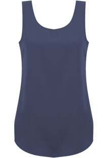 Navy Muscle Back Sleeveless Tops