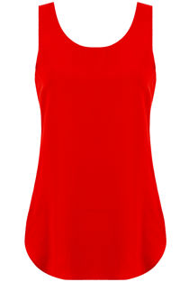 Red Muscle Back Sleeveless Tops