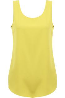 Yellow Muscle Back Sleeveless Tops