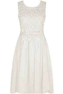 Black Flower Crochet Back Zip Up Shift Dress-Copy