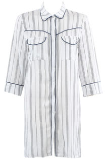 Stripes Button Up Shirt Dress