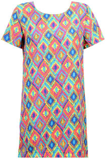 Multicolour Block Print Shift Dress 