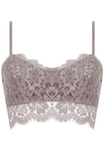 Grey Eyelash Lace Bralet