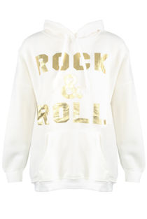 White Rock & Roll Foil Print Hoodie