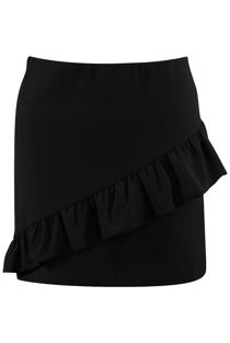 Black Frill Trim Skirt