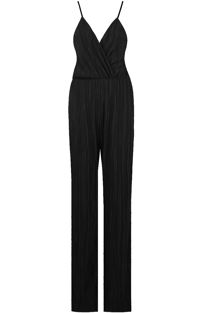 Black Pleated Palazzo Jumpsuit