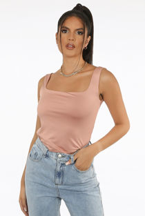 Rose Square Neck Crop Tops