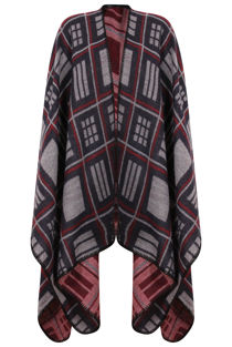 Navy Blocks Waterfall Cardigan