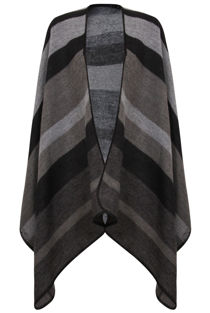 Monochrome Striped Cape