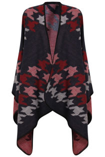 Red Black Monochrome Dogtooth Waterfall Cape