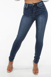  Dark Blue High Waisted Super Stretch Jeans