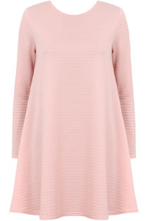 Pink Bubble Textured Swing Dress