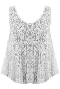 Lace Textured Sleeveless Top