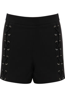 Black Lace Lock Shorts