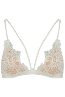 White Crochet Lace Trim Bralet