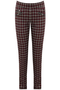 Wine Tartan Slim Fit Trouser