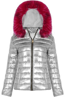 Silver Metallic Padded Coat