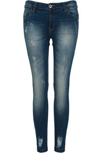 Mid Blue Washed Thighs Jeans