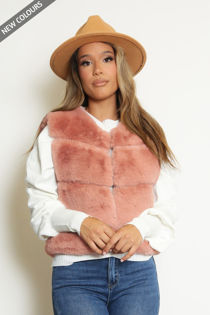 Pink Faux Fur Gilet