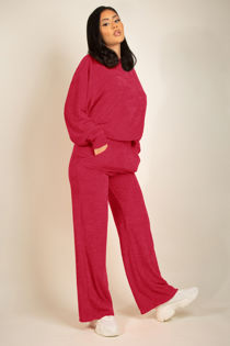 Towelling Tracksuit In Fuchsia