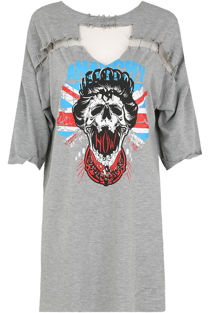 Grey Safety Pin T-Shift Dress