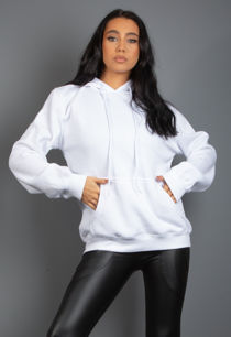 White Butterfly Print Hoodie