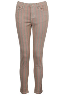 Pink Striped Skinny Jeans