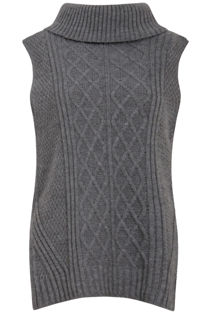 Graphite Cable Knit Tabard