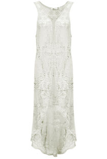 Cream Crochet Maxi Waistcoat 