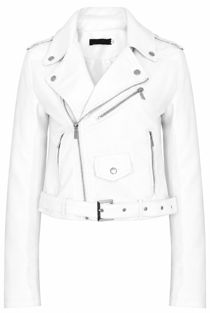 White PVC Biker Jackets