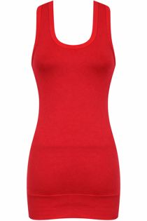 Red Muscle Vest Top