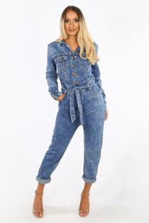 denim boiler jumpsuit