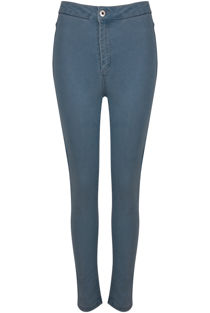 Blue Denim High Waist Tube Jeans