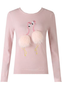 Rose CRANE Fur Trim Knitted Jumper 