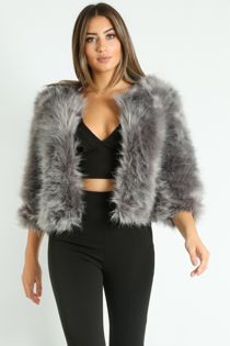 Shaggy Fur Cropped Jacket
