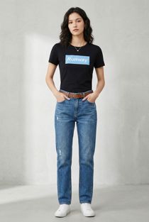 Runway Printed T-Shirt in BLACK