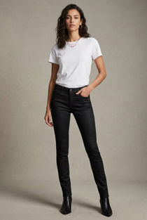 Black Front Button Up Skinny Jeans