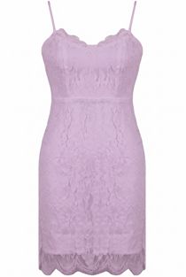 Lilac Block Colour Lace Bodycon Mini