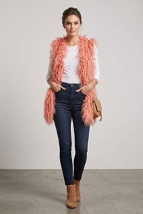 Rose Faux Fur Gilet