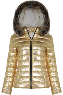 Golden Metallic Padded Coat