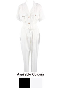 Black and white mix pack Front Button Up Boilersuit
