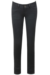 Grey Soft Skinny Zip Up Jeans