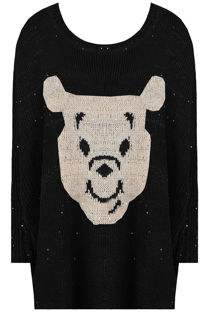 Black Festive Winter Bear Knitwear
