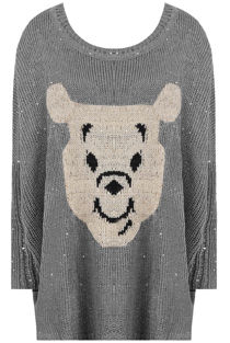 Grey Festive Winter Bear Knitwear