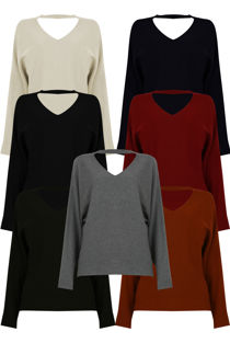 Knitted Front Cut Out Jumpers - Mix Colours Pack